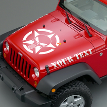 Adesivo in Vinile con Teschio Punisher, Stella dell’Esercito per Cofano Jeep Wrangler 2