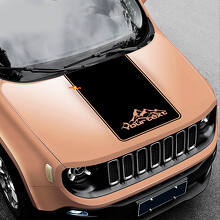 Adesivo in Vinile Stile Montagna Personalizzato per Cofano Jeep Renegade_3
