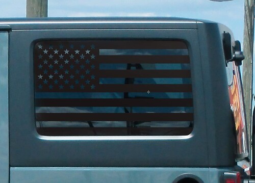 Adesivo in vinile con bandiera USA per finestrino posteriore Jeep Wrangler