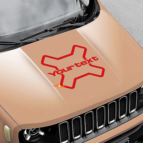 Adesivo in Vinile con Logo per Cofano Laterale Camouflage per Jeep Renegade