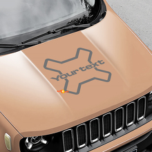 Adesivo in Vinile con Logo per Cofano Laterale Camouflage per Jeep Renegade 2