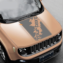 Adesivo Vinile con Scritta Grafica Splash Splatter per Cofano Jeep Renegade 2