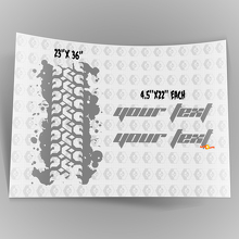 Kit di adesivi in vinile con scritta grafica Tire Trace per cofano Jeep Wrangler TJ LJ JK 2