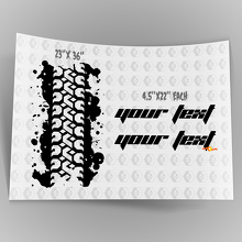 Kit di adesivi in vinile con scritta grafica Tire Trace per cofano Jeep Wrangler TJ LJ JK 3