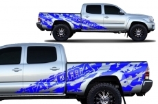 Toyota Tacoma 2005-2018 letto lungo personalizzato adesivo per metà laterale decalcomania per camion 4 porte
 2