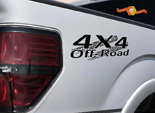 4x4 OFF ROAD Pneumatico Traccia Decal Sticker Camion TRD Tacoma Jeep Dodge Chevy Ford Blk