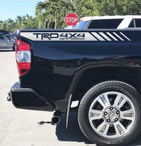 Adesivo in Vinile TRD 4x4 Off Road Stripes Bedside per Toyota Tundra