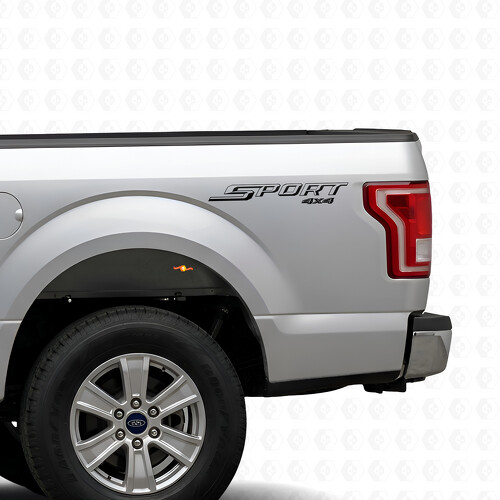 Adesivo in vinile Sport 4x4 lato cassone per Ford F-150 2015-2016