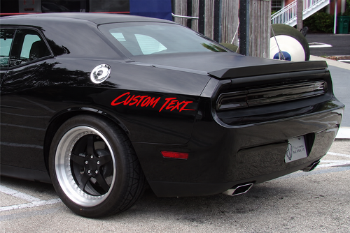 ADESIVO IN VINILE TESTO PERSONALIZZATO Lettere per Parafango Posteriore per Dodge Challenger
