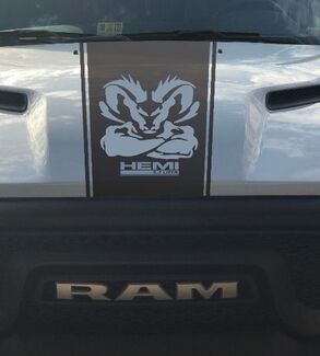 Dodge Ram Rebel Hemi 5.7L decalcomania in vinile adesivo cappuccio striscia da corsa, stile fabbrica