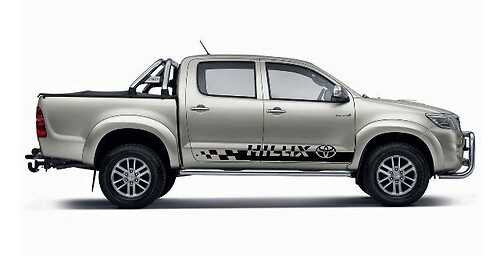 Adesivo Vinile Laterale a Strisce a Scacchi HILUX per Toyota Hilux
