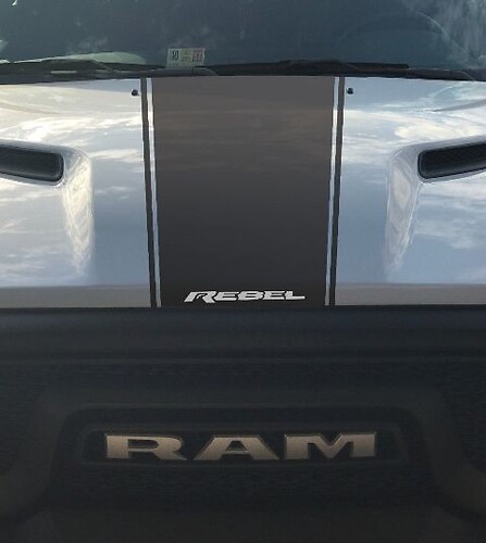 Dodge Ram Rebel Hemi 5.7 L decalcomania in vinile adesivo cappuccio striscia da corsa, stile fabbrica