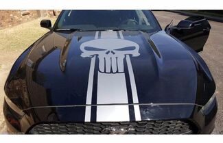 Adesivo per cofano in vinile per decalcomanie per auto Ford Mustang Shelby Sport Punisher Racing Stripes