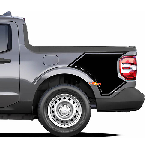 Letto laterale Ford Maverick dal 2022 in poi, decalcomanie in vinile, adesivi, punti grafici
