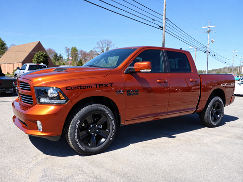 Adesivo in Vinile con Scritta PERSONALIZZATA per Parafango Anteriore per Dodge Ram 1500