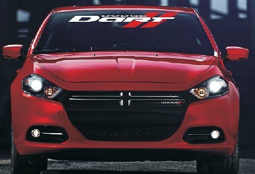 Adesivo in Vinile con Logo del Marchio per Parabrezza Dodge Dart