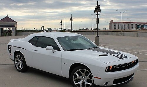 Adesivo in Vinile con Strisce Decorativa per Cofano e Fiancate per Dodge Challenger 2008-2017