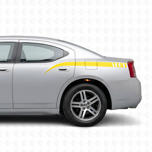 Strisce d'accento curve e adesivo in vinile con testo personalizzato laterale per Dodge Charger 2006-2010_5