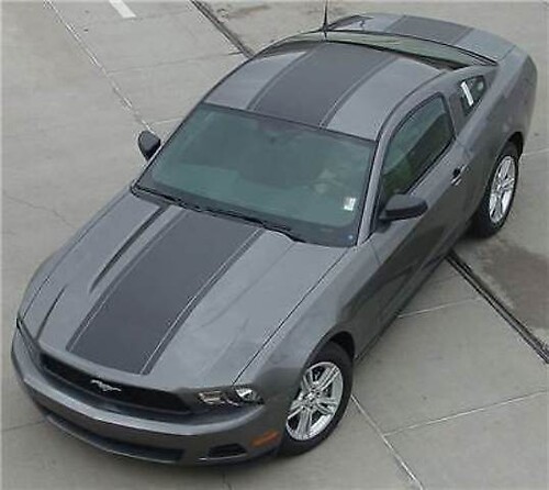 Adesivo in vinile con striscia racing Pony Center per cofano Musclecar Mustang 2010-2012