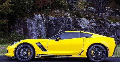 Kit adesivi grafici per decalcomanie per porte laterali Chevy Corvette Z06 C6 C7 2005-2018