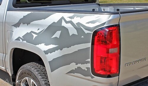 ANTERO Truck Bed Mountain Chevy Colorado Adesivi grafici in vinile Decalcomanie Stripe 2015-2016
