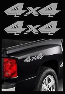 Dodge Truck 4x4 Off Road Ram Dakota Sport Argento Adesivi Vinile Decal x 2