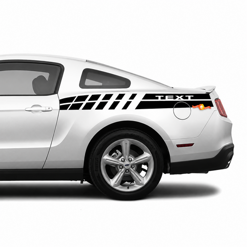Adesivo in vinile con doppia striscia posteriore segmentata per parafango per Ford Mustang 2010-2020