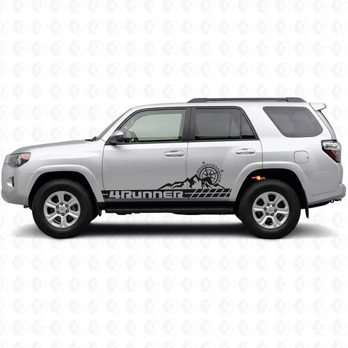 Strisce Adesive in Vinile Mountain Compass Laterali per Porta Toyota 4Runner 2010-2017