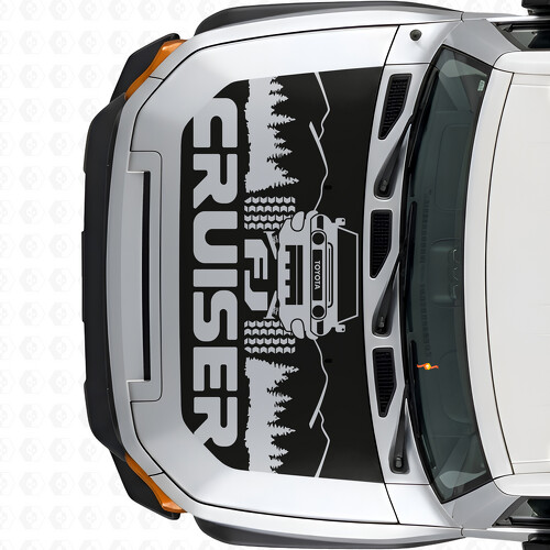 Adesivo in vinile per cofano Forest Mountain FJ Cruiser per Toyota FJ Cruiser