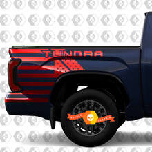 Kit di decalcomanie per adesivi in ​​vinile personalizzati Toyota Tundra (2014-2023) - Bandiera USA della Tundra
 2