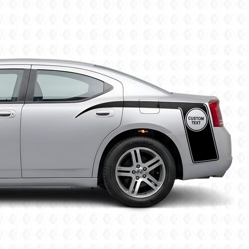 Adesivo in vinile con testo personalizzato e strisce in stile artiglio per fiancate Dodge Charger 2006-2010