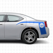 Adesivo in vinile con testo personalizzato e strisce in stile artiglio per fiancate Dodge Charger 2006-2010_2