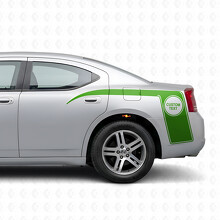 Adesivo in vinile con testo personalizzato e strisce in stile artiglio per fiancate Dodge Charger 2006-2010_3