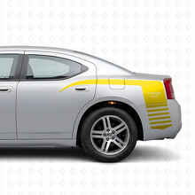 Adesivo in vinile personalizzato a strisce stile artiglio strobo per fiancata Dodge Charger 2006-2010_5