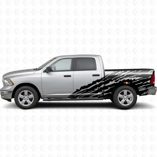 Adesivo vinilico laterale a strisce stile schizzo di fango per Dodge Ram 1500