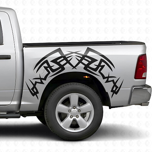 Kit Adesivi in Vinile Tribal per Lati Letto per Dodge Ram 1500/2500 2009-2018
