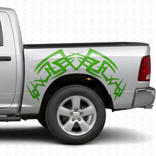 Kit Adesivi in Vinile Tribal per Lati Letto per Dodge Ram 1500/2500 2009-2018_3