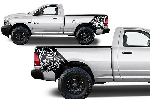 Kit adesivi in vinile Reaper per fianco cassone Dodge Ram 1500 2500 2009-2018