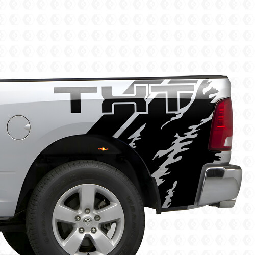 Testo personalizzato in adesivo vinile laterale effetto splash per Dodge Ram 1500