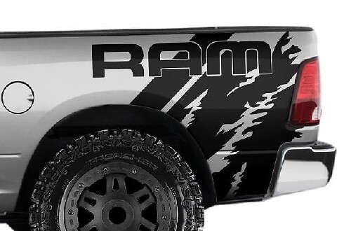 Kit Adesivi in Vinile Stile Usurato per Parafango Posteriore per Dodge Ram 1500-3500 2009-18