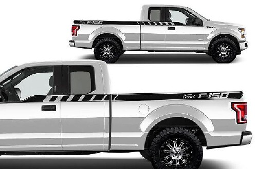 Kit di Adesivi in Vinile per Strisce Laterali Superiori del Cassone Posteriore per Musclecar Truck 2015-2017