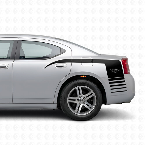 Adesivo Vinile Laterale a Strisce Stile Stroboscopico Personalizzato per Dodge Charger 2006-2010