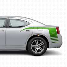 Adesivo Vinile Laterale a Strisce Stile Stroboscopico Personalizzato per Dodge Charger 2006-2010_3