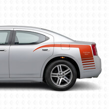 Adesivo Vinile Laterale a Strisce Stile Stroboscopico Personalizzato per Dodge Charger 2006-2010_4
