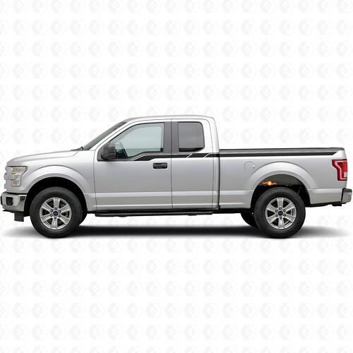 Adesivo Vinile Decalcomania Strisce Rally Superiori Laterali per Sportello Cabina Ford F-150 2015-2017