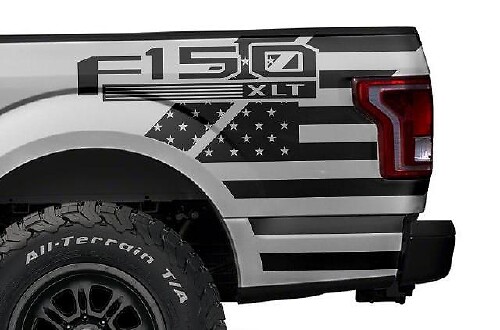 Kit di decalcomanie in vinile con bandiera USA per lato posteriore Musclecar F-150 2015-2017