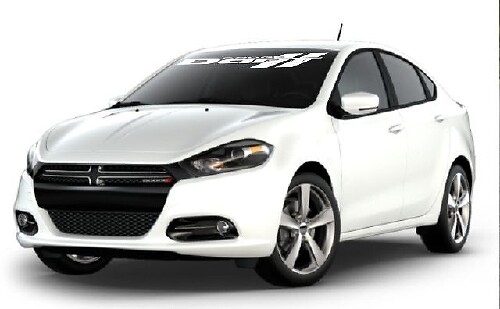 Adesivo in vinile per parabrezza Dodge Dart (colore bianco)