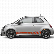 Adesivo Vinile Laterale a Strisce da Corsa per Fiat 500_4