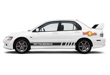 2 adesivi per decalcomanie da corsa per auto Mitsubishi Lancer EVO Mirage con grafica a più colori 2