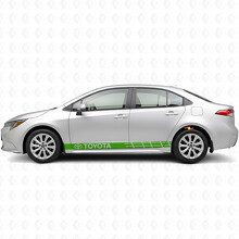 Adesivo in vinile con strisce di accento laterale con logo Toyota per Toyota Corolla_3